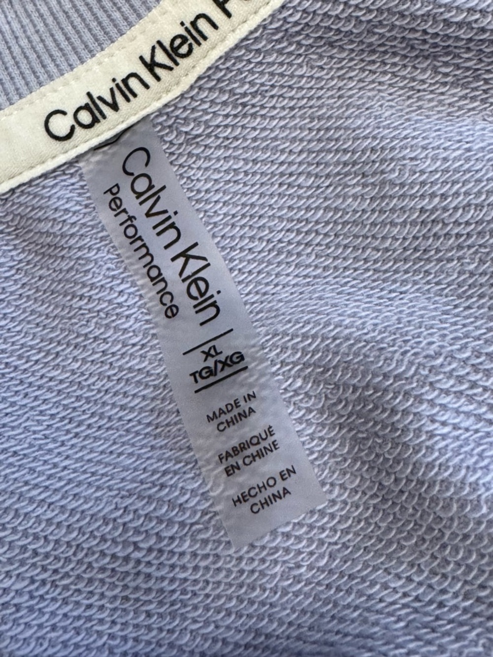 Calvin Klein Light Lavender Performance Crop Pullover - Picture 5 of 5